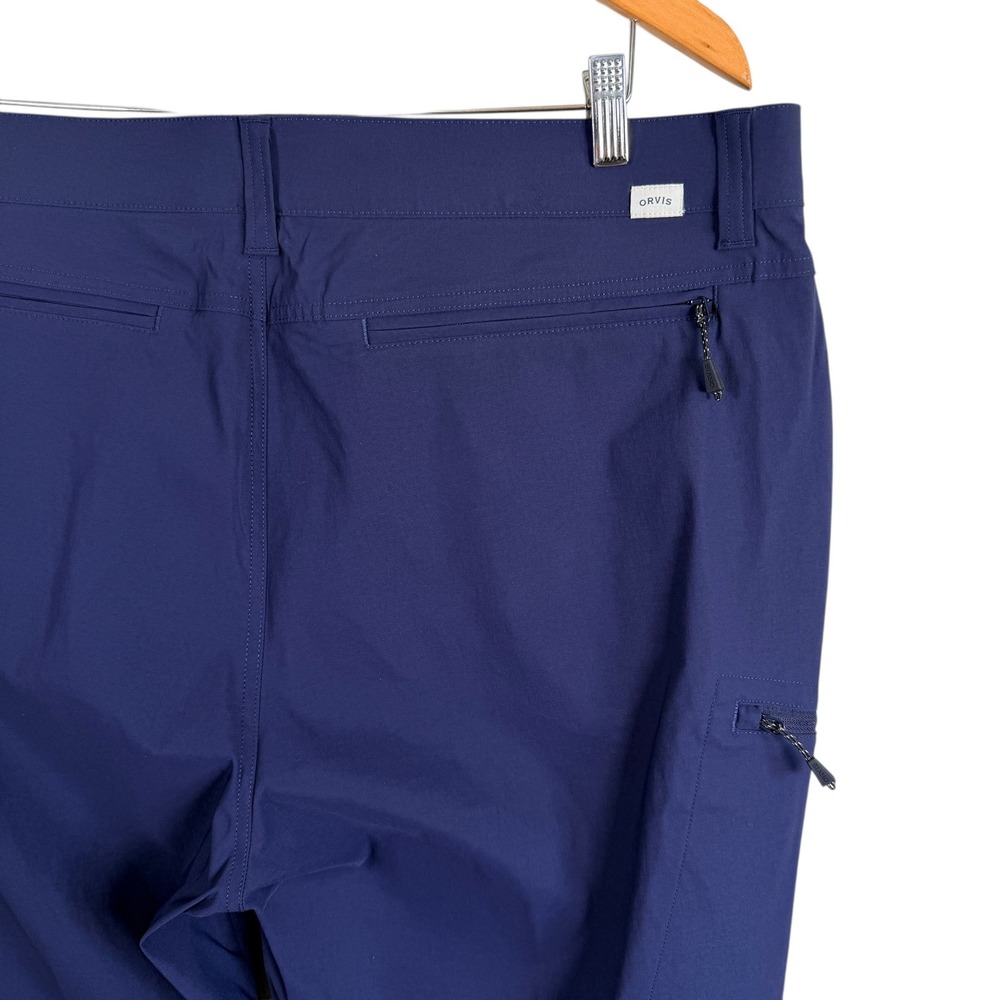 Orvis Cargo Pants Performance Mens 40x30 Blue Water Repellent Stretch Tech